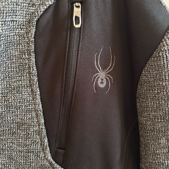 SPYDER Gait 1/2 Zip Sweater Pullover Gray Black Jacket Size Medium - Picture 4 of 7